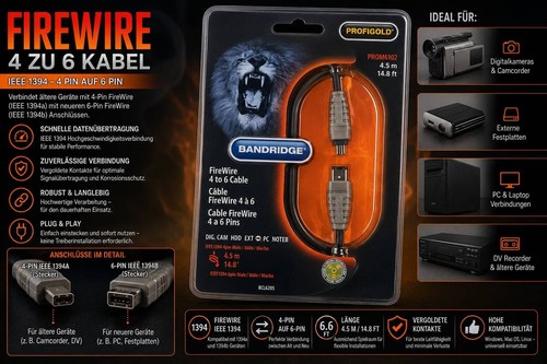 Firewire 400 kabel pin auf - firewire,